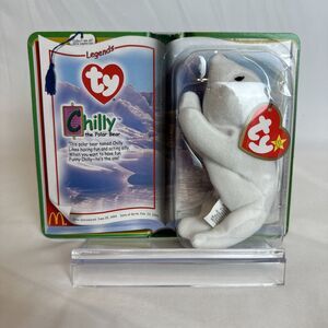 NEW! TY CHILLY The Polar Bear 1994 Mc Donalds Beanie Baby RARE RETIRED